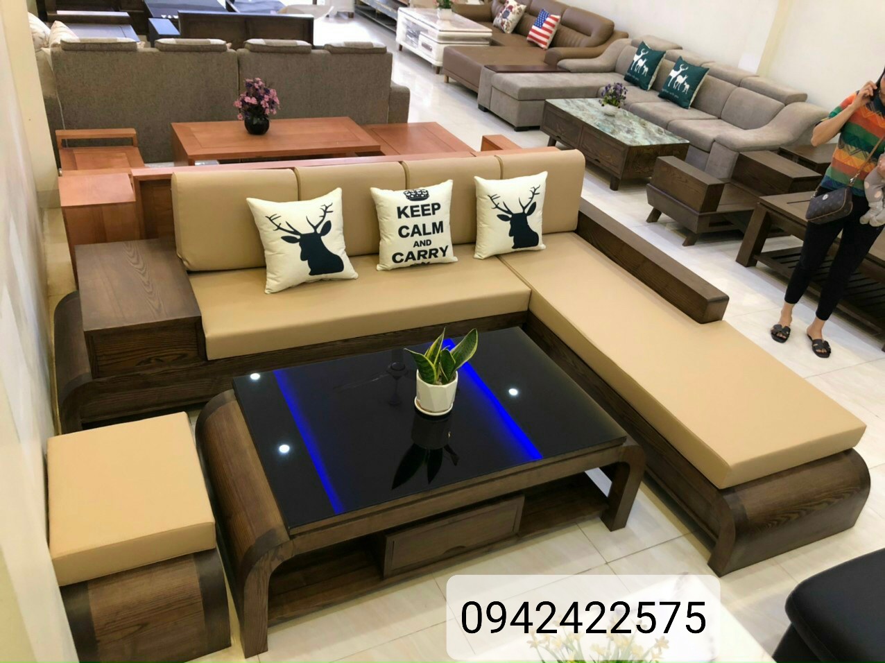 Sofa Gỗ Phòng Khách Cao Cấp SFTT17